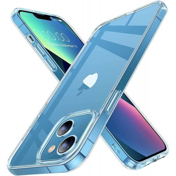 iPhone 13 Mini iskuja vaimentava silikonikotelo Simple Transparent