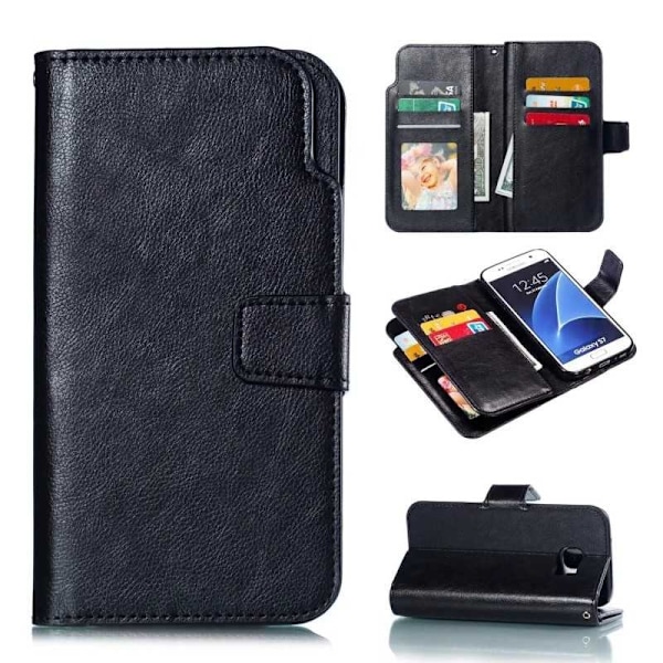 Samsung S7 Praktisk Pung-etui med 12-bakker Array V4 Black