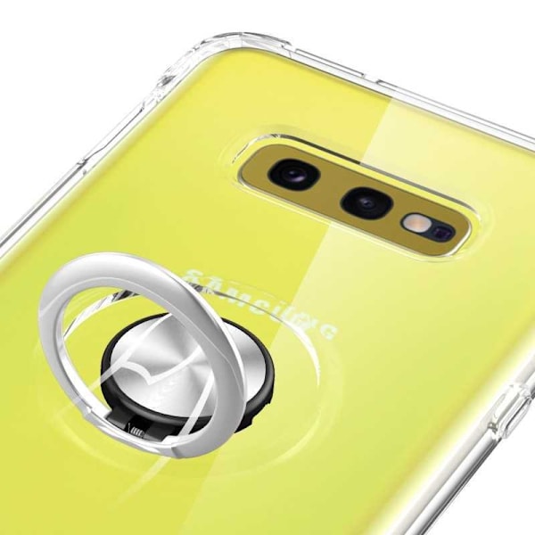 Samsung S10e Stöttåligt Skal med Ringhållare Fresh Transparent