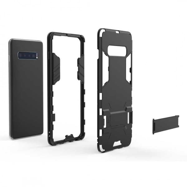 Samsung S10 Plus iskunkestävä kotelo jalustalla ThinArmor Black