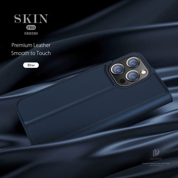 iPhone 14 Pro Dux Ducis Skin Pro med Kortfack - Blå