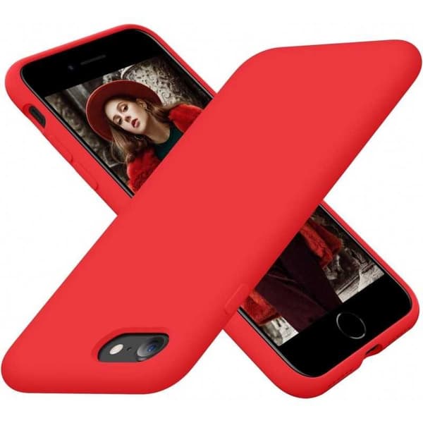 Kuminen iskunkestävä kotelo iPhone 7 / 8 / SE2 / SE3 - PUNAINEN