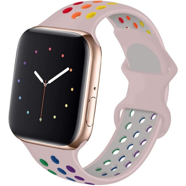 Apple Watch 38 / 40 mm tyylikäs urheiluranneke Runnr RGB Pink
