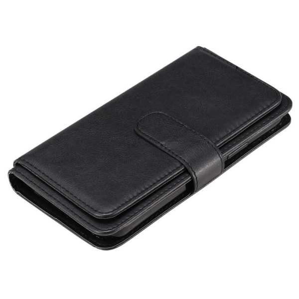Käytännöllinen iPhone 12 Pro -lompakkokotelo ja 11-taskuinen Arr Black