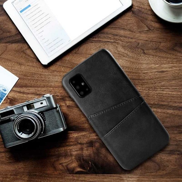 Samsung A51 stødabsorberende kortholder Retro V2 Black