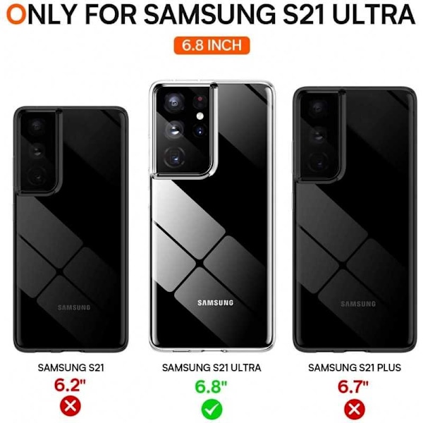 Samsung S21 Ultra Shock Absorbing Silicone Shell Simple Transparent