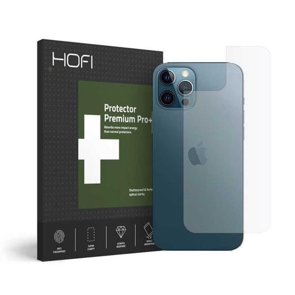 iPhone 12 Pro Max Hybridglas 7H Baksida Hofi Transparent