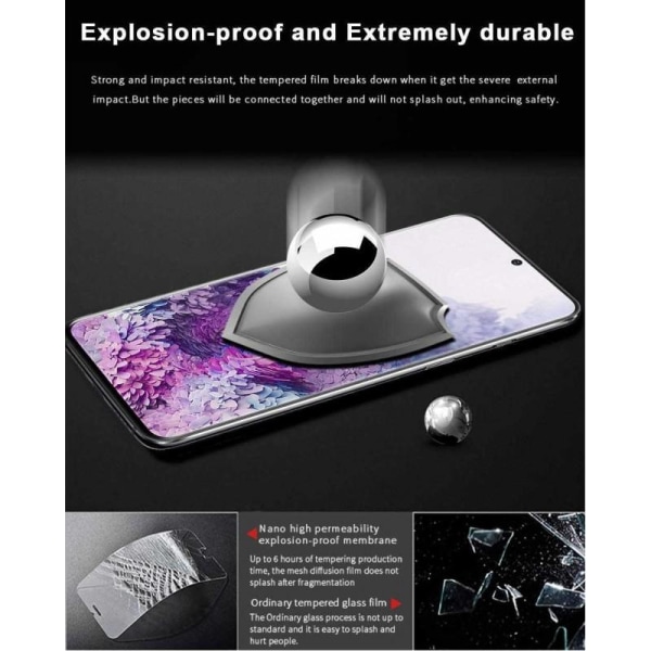 Samsung S20 FullFrame 3D 0,26mm 9H herdet glass Transparent