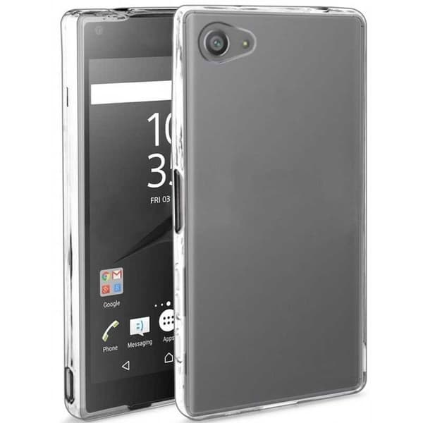 Xperia Z3 Compact iskuja vaimentava silikonikotelo Simple Transparent