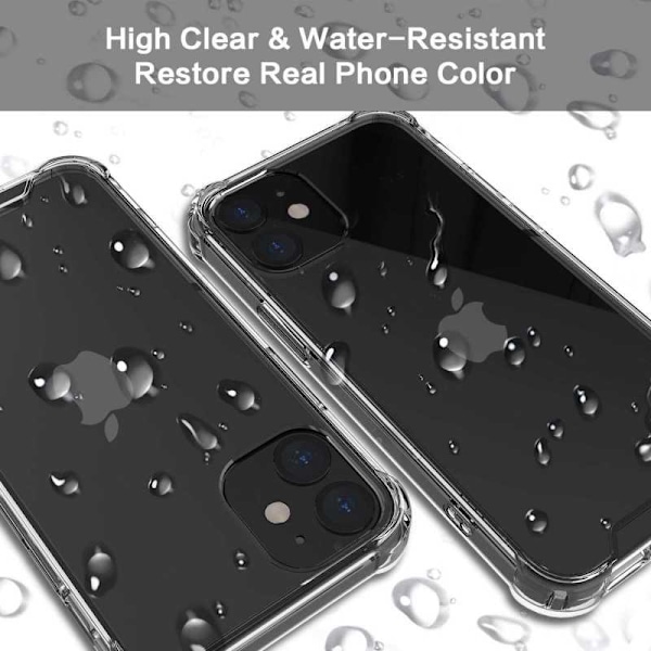 iPhone 12 Pro Stöttåligt Skal med Förstärkta Hörn Transparent