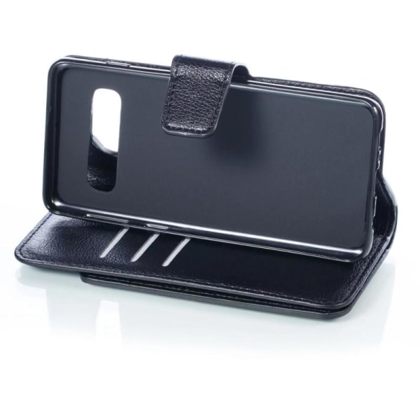 Käytännöllinen Samsung S10e -lompakkokotelo, jossa 12-taskuinen Black
