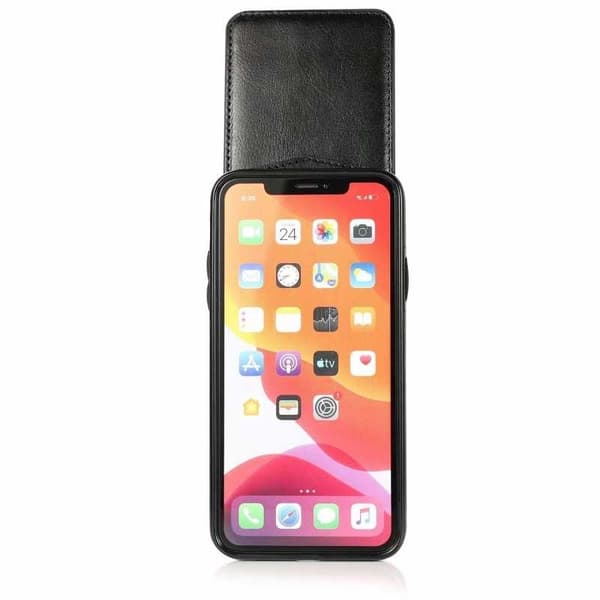 iPhone 11 Mobilskal Korthållare 6-FACK Retro V3 Brun