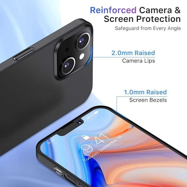 iPhone 14 Max Ultra-ohut kumipinnoitettu Mattavärinen Basic V2 Rosenguld