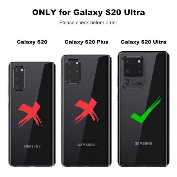 Samsung S20 Ultra Stöttåligt Skal Kortfack StreetWise Svart