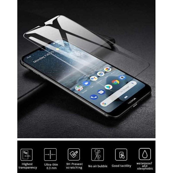 2-PACK Nokia 4.2 Hærdet glas 0,26 mm 2,5D 9H Transparent