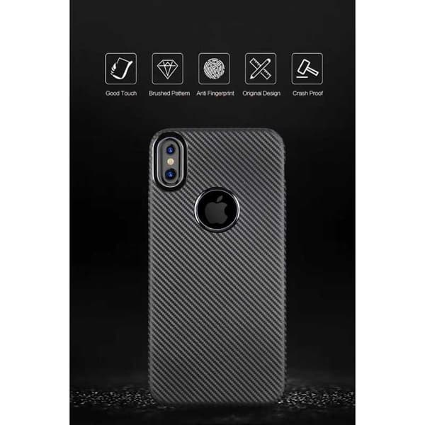 iPhone X Iskunkestävä suojus FullCarbon V2 Svart