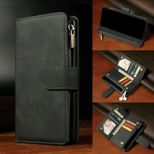 Samsung A25 5G Multifunktionellt Plånboksfodral Zipper 8-Fack