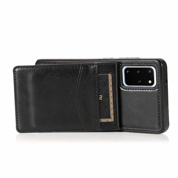 Samsung S20 Plus Mobilskal Korthållare 5-FACK Retro V3 Svart