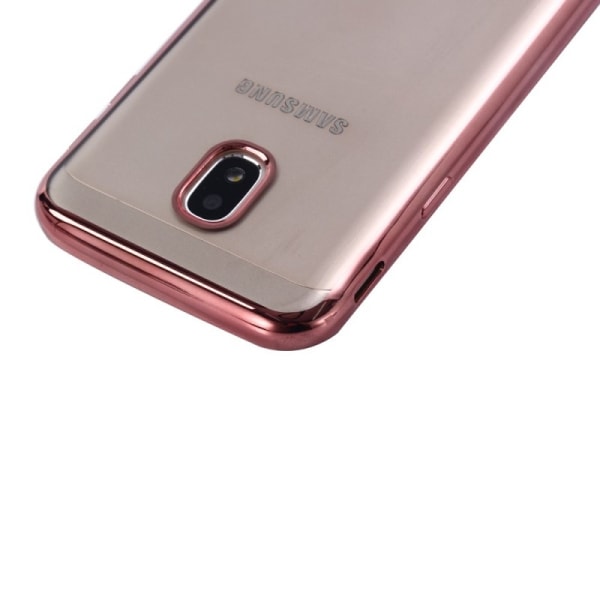 Samsung J5 2017 stødabsorberende gummicover Pink gold