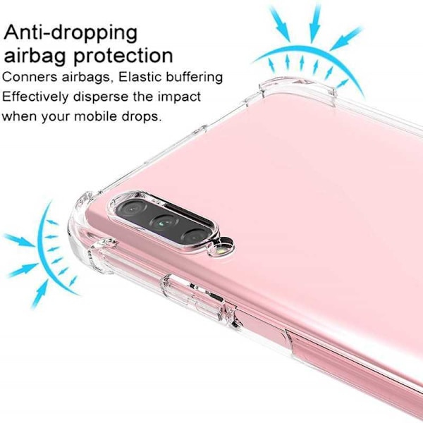 Huawei P Smart Pro Stødabsorberende Silikone Shell Shockr Transparent