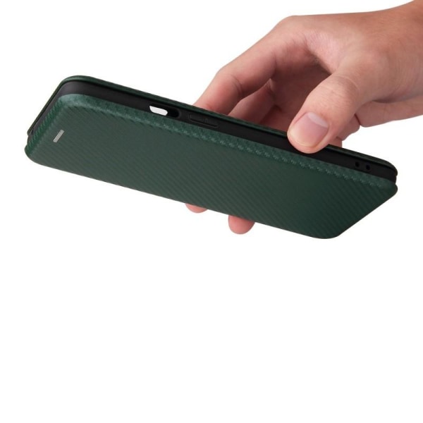 OnePlus 9 Flipfodral Kortfack CarbonDreams Grön Grön