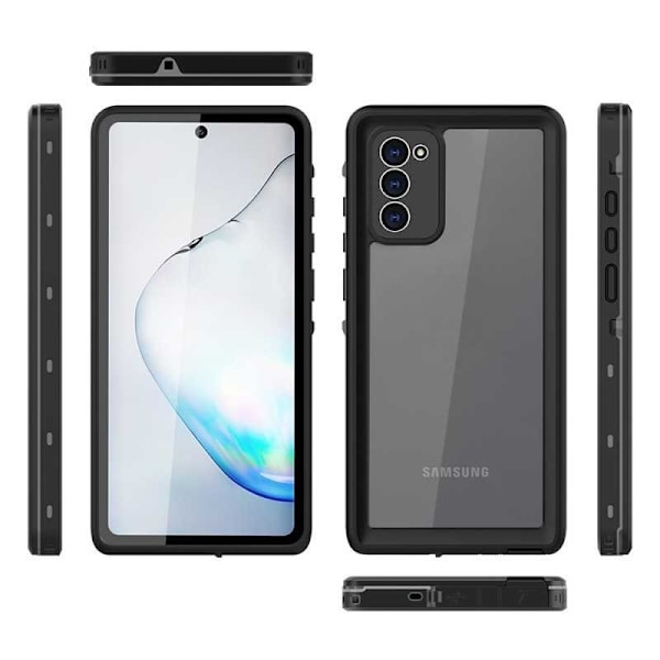 Samsung Note 20 Täyspeitto Vedenpitävä Premium Cover - 2m Transparent