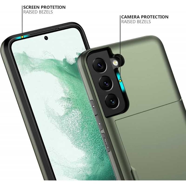 Samsung Galaxy S22 Plus Iskunkestävä Cover Cover Card -paikka StreetWise