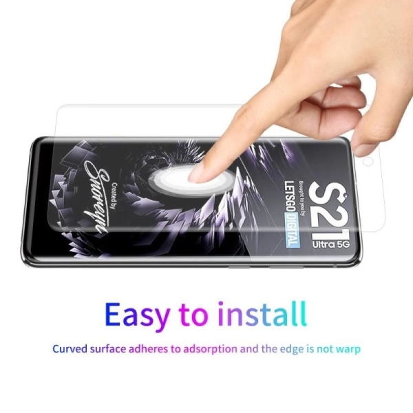 Samsung S21 Ultra Comprehensive 3D PET-skjermbeskytter Transparent