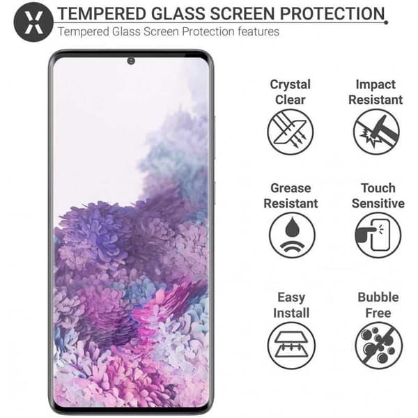 2-PACK Samsung S20 FE FullFrame 0.26mm 3D 9H Härdat Glas Transparent