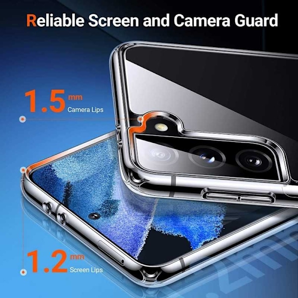 Samsung S21 Plus stødabsorberende silikonecover Enkelt Transparent