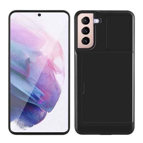Samsung Galaxy S21 Iskunkestävä kotelo korttipaikalla Black