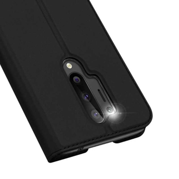 OnePlus 8 Pro Flipfodral Skin Pro med Kortfack Svart