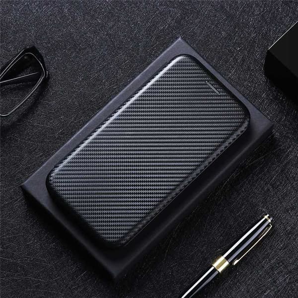 Samsung A12 Flipfodral Kortfack CarbonDreams Svart