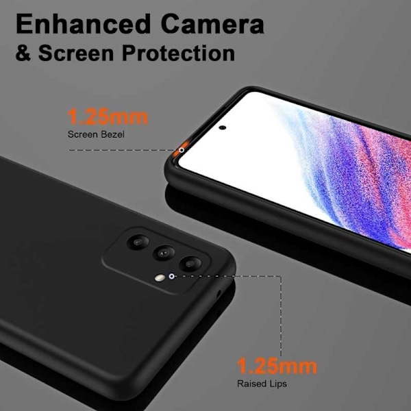 Samsung A05s Kuminen Shell Liquid - Musta