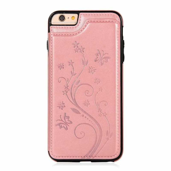 iPhone 6 / 6S Iskunkestävä kotelo Korttiteline 3-POCKET Flippr V2 Pink gold