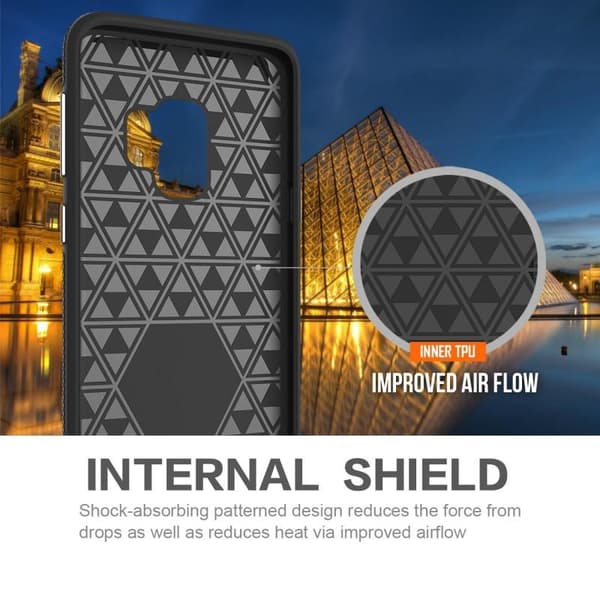 Samsung S9 plus Stöttåligt Skal Mesh Vit