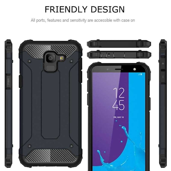 Samsung J4 Plus Stöttåligt Skal SlimArmor SM-J415FN/DS Svart