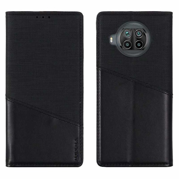 Xiaomi Mi 10T Lite Elegant PU-nahkakotelo RFID-estolla Black