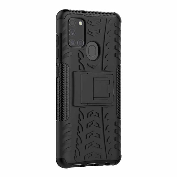 Samsung A21s stødsikkert cover med Support Active Black