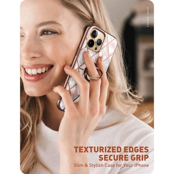 iPhone 13 pro supcase marmor lyserød Multicolor