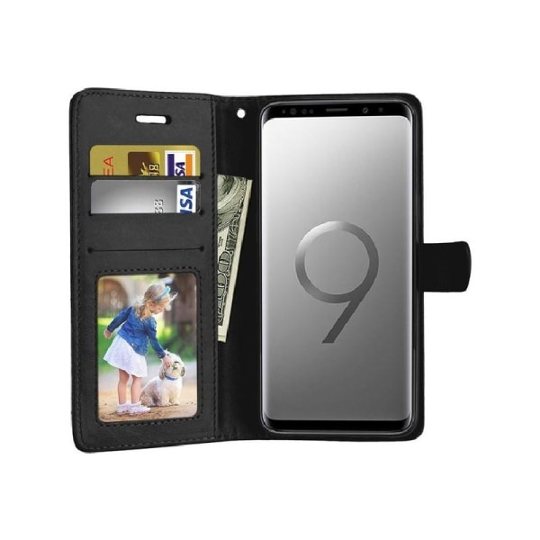 Samsung S9 Wallet Case PU-nahkainen 4-LOKESTO (SM-G960F) Black
