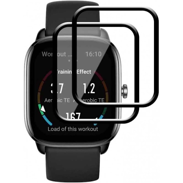 2-PACK Amazfit GTS 4 Mini Hærdet glas FullFrame 3D 0,2 mm 9H Transparent