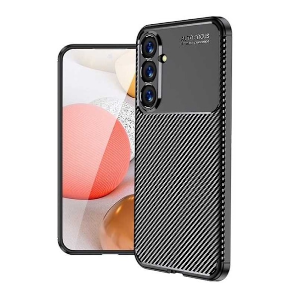 Samsung A15 5G Iskunkestävä ohut kansi FullCarbon V4 Black