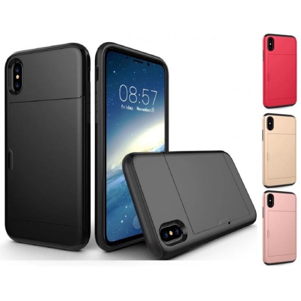 iPhone XS Max Exclusive Shockproof Cover Card-spor StreetWise Svart