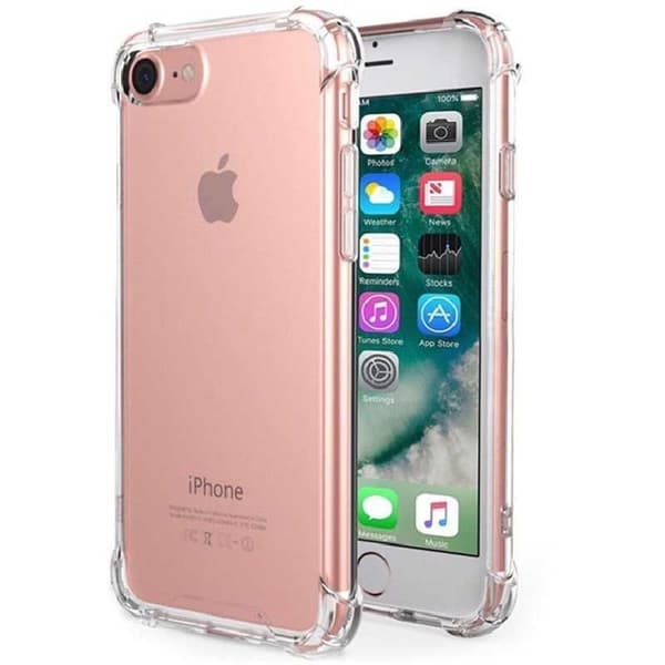 iPhone 8 Iskuja vaimentava silikonikuori Shockr Transparent
