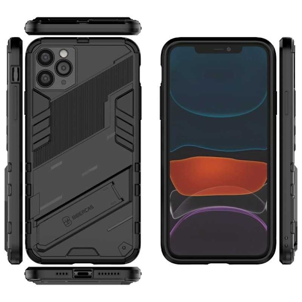 iPhone 11 Pro Max stødsikkert etui med Kickstand ThinArmor V2 Svart