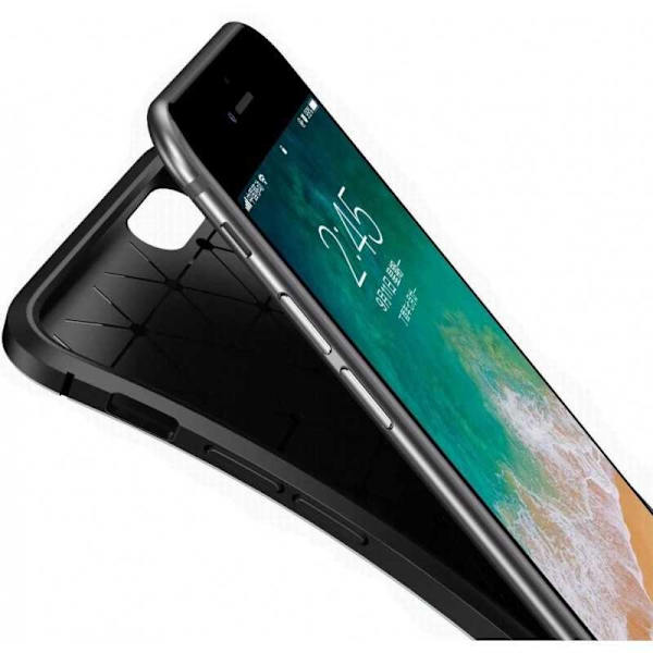 iPhone 6S Plus iskunkestävä suojus FullCarbon V4 Black