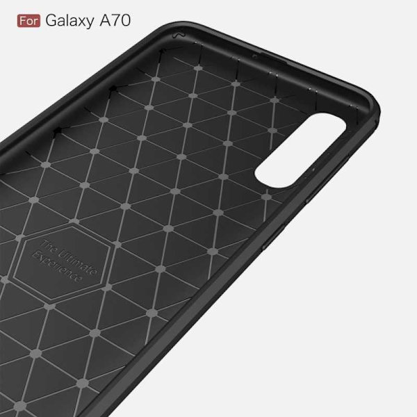Samsung A70 Stöttåligt Stötdämpande Skal SlimCarbon Svart