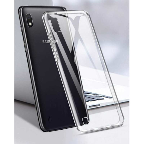 Samsung A10 stødabsorberende silikonecover Enkelt Transparent