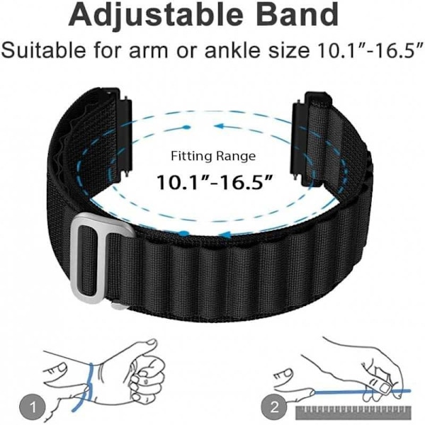 Universal Durable Armbånd Titan's Grip V4 22mm - Svart